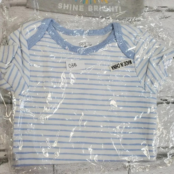 0/3m Boys Bodysuit SET 1, 4pcs basic baby bodysuits. Baby Essentials - Picture 4 of 6